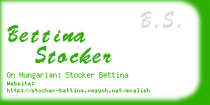 bettina stocker business card